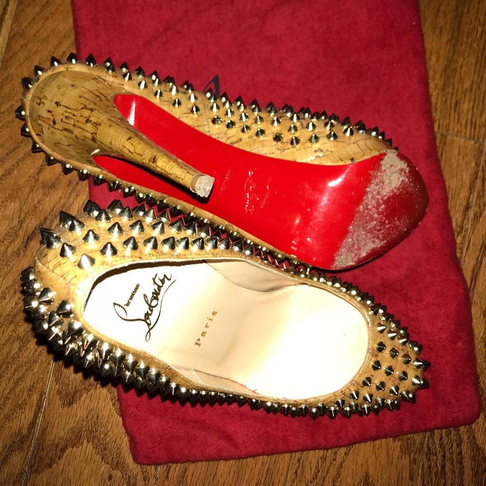 RARE & FABULOUS Christian Louboutin CorkSpike SZ40